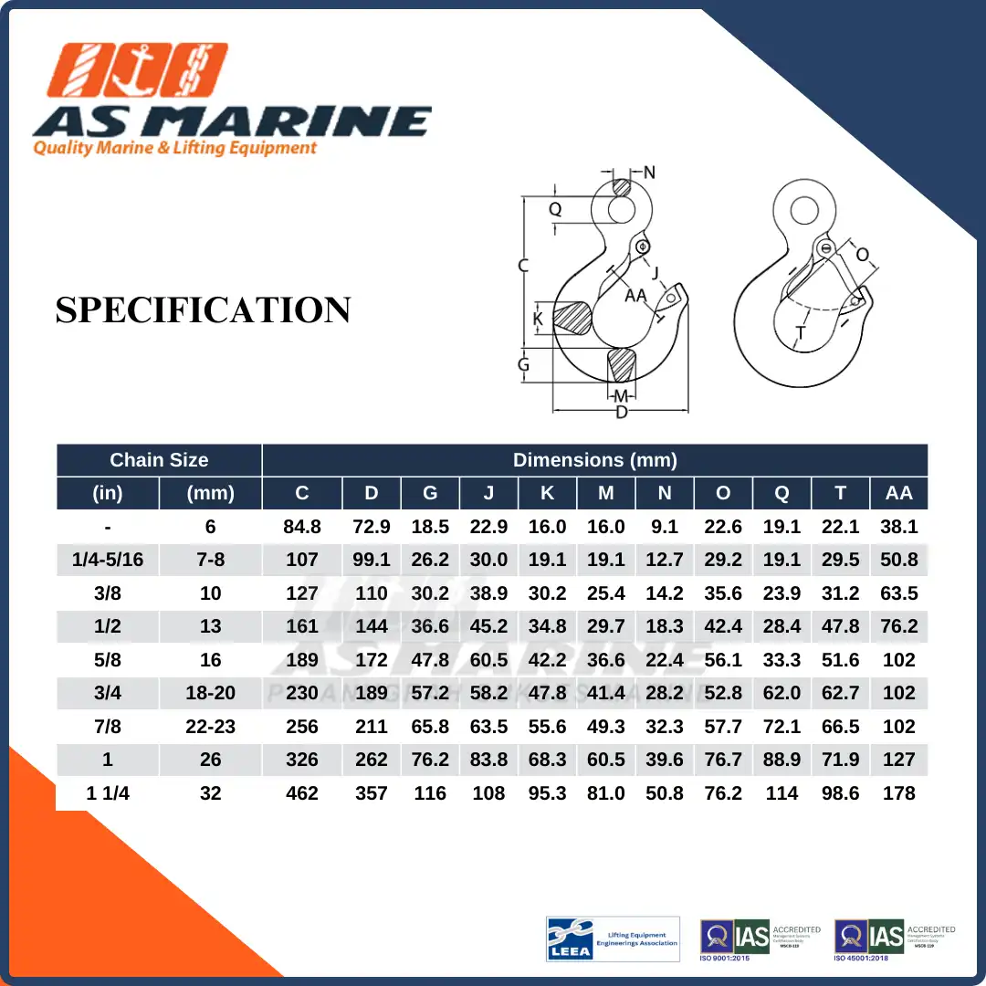 Specification L1327 Crosby USA